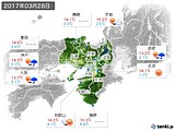 2017年03月28日の近畿地方の実況天気