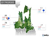 2017年03月30日の青森県の実況天気