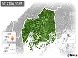 2017年04月03日の広島県の実況天気