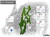 2017年04月06日の長野県の実況天気
