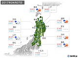 2017年04月07日の東北地方の実況天気