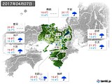 2017年04月07日の近畿地方の実況天気