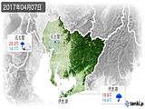 2017年04月07日の愛知県の実況天気