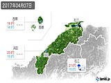 2017年04月07日の島根県の実況天気