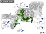 2017年04月08日の東海地方の実況天気