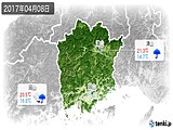 2017年04月08日の岡山県の実況天気