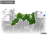 2017年04月09日の鳥取県の実況天気