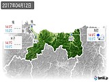 2017年04月12日の鳥取県の実況天気