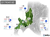 2017年04月18日の道央の実況天気