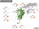 実況天気(2017年04月28日)