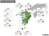 2017年04月29日の九州地方の実況天気