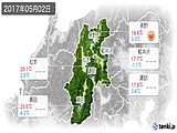 2017年05月02日の長野県の実況天気