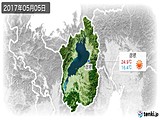 2017年05月05日の滋賀県の実況天気