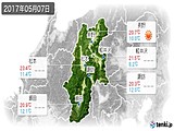 2017年05月07日の長野県の実況天気