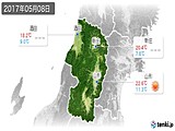 2017年05月08日の山形県の実況天気