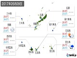 実況天気(2017年05月09日)