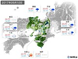 2017年05月10日の近畿地方の実況天気