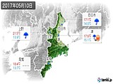2017年05月10日の三重県の実況天気