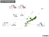 実況天気(2017年05月14日)