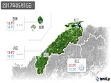 2017年05月15日の島根県の実況天気