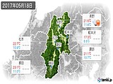 2017年05月18日の長野県の実況天気