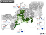 2017年05月26日の東海地方の実況天気