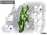 2017年05月26日の長野県の実況天気