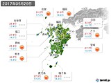 2017年05月29日の九州地方の実況天気