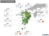 2017年05月30日の九州地方の実況天気