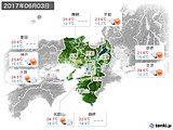 2017年06月03日の近畿地方の実況天気