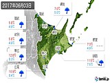 2017年06月03日の道東の実況天気