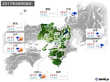 2017年06月08日の近畿地方の実況天気