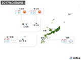 2017年06月09日の沖縄地方の実況天気