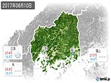 2017年06月10日の広島県の実況天気