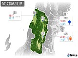 2017年06月11日の山形県の実況天気