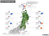 2017年06月12日の東北地方の実況天気