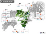 2017年06月13日の近畿地方の実況天気