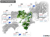 2017年06月20日の近畿地方の実況天気