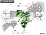 2017年06月23日の近畿地方の実況天気