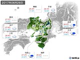 2017年06月26日の近畿地方の実況天気