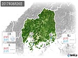 2017年06月26日の広島県の実況天気