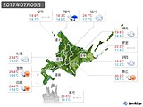 2017年07月05日の北海道地方の実況天気