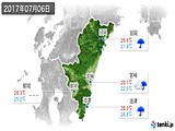 2017年07月06日の宮崎県の実況天気