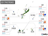2017年07月06日の沖縄県の実況天気