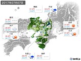 2017年07月07日の近畿地方の実況天気