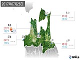 2017年07月26日の青森県の実況天気