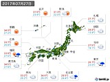 2017年07月27日の実況天気