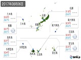 2017年08月06日の沖縄県の実況天気