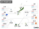 2017年08月12日の沖縄県の実況天気
