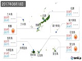 2017年08月18日の沖縄県の実況天気